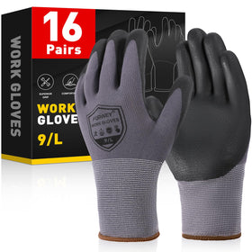 FURWEY Safety Work Gloves palm coating for strong grip in wet conditions.