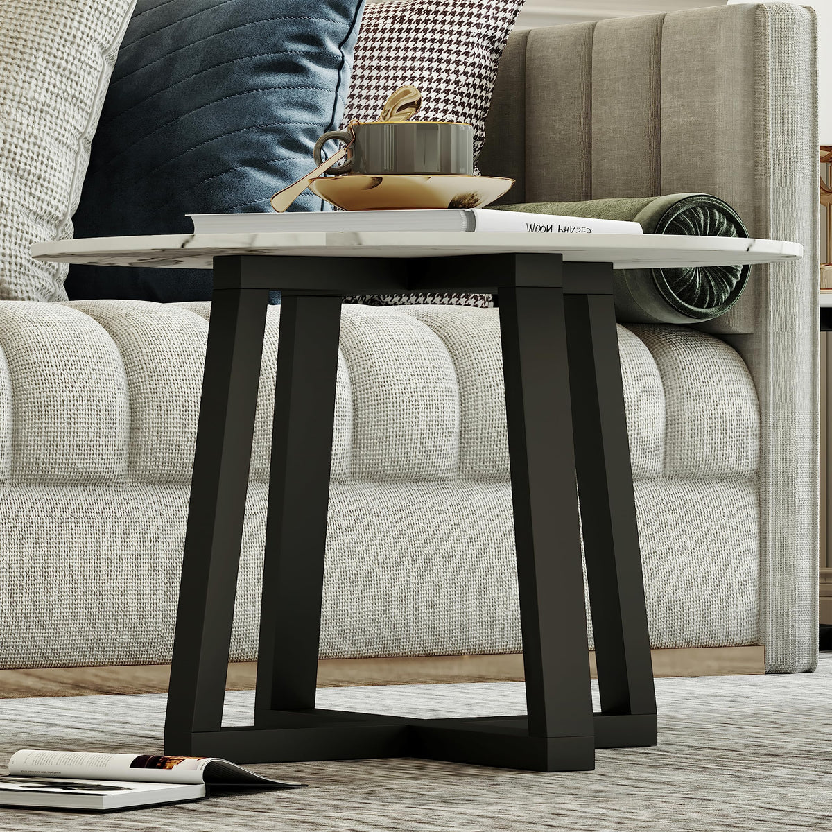 Versatile compatibility with glass, marble, and wood tops.