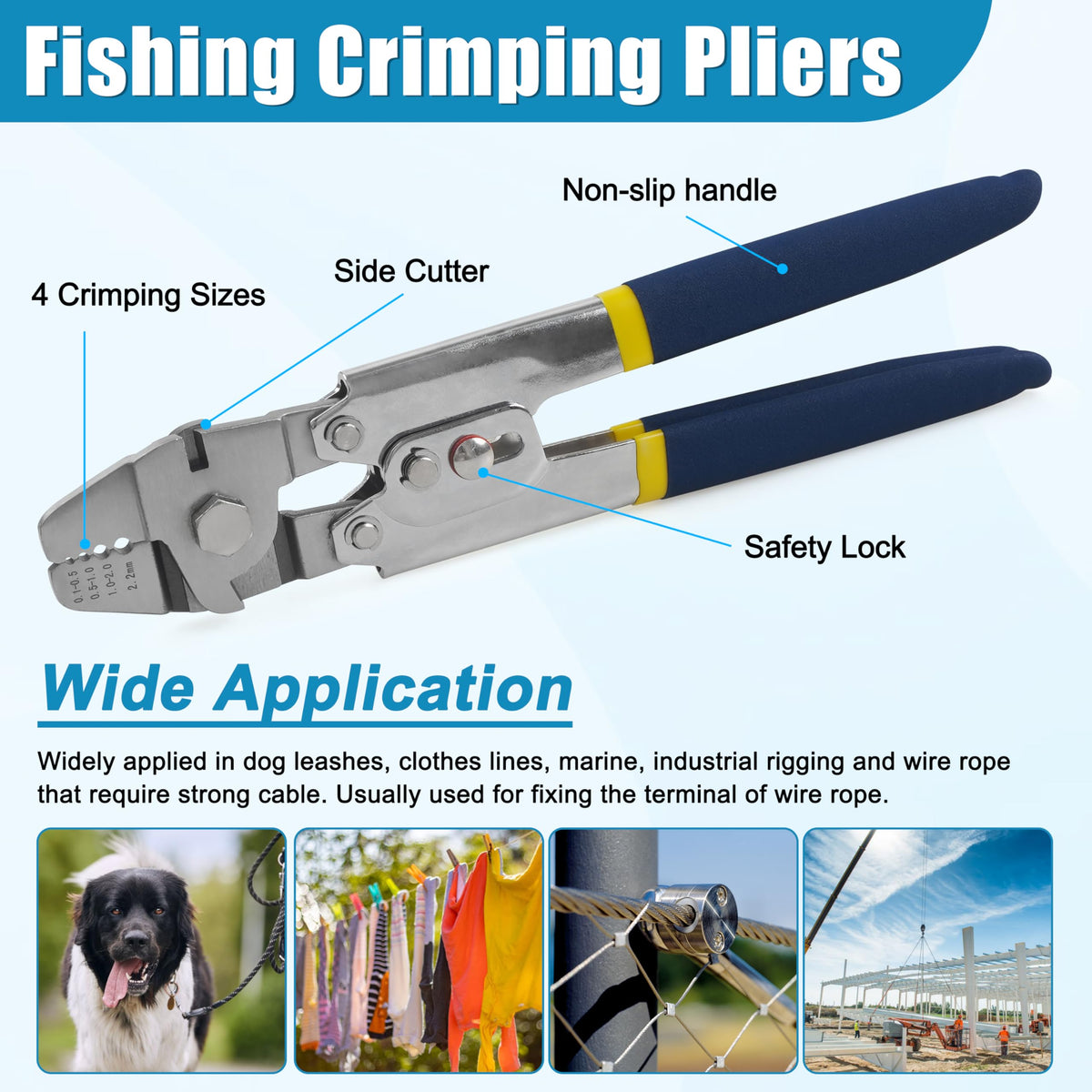 FUSIGO ergonomic non-slip grips support steady crimping pressure.