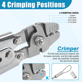 FUSIGO wire rope crimping tool for versatile rigging tasks.