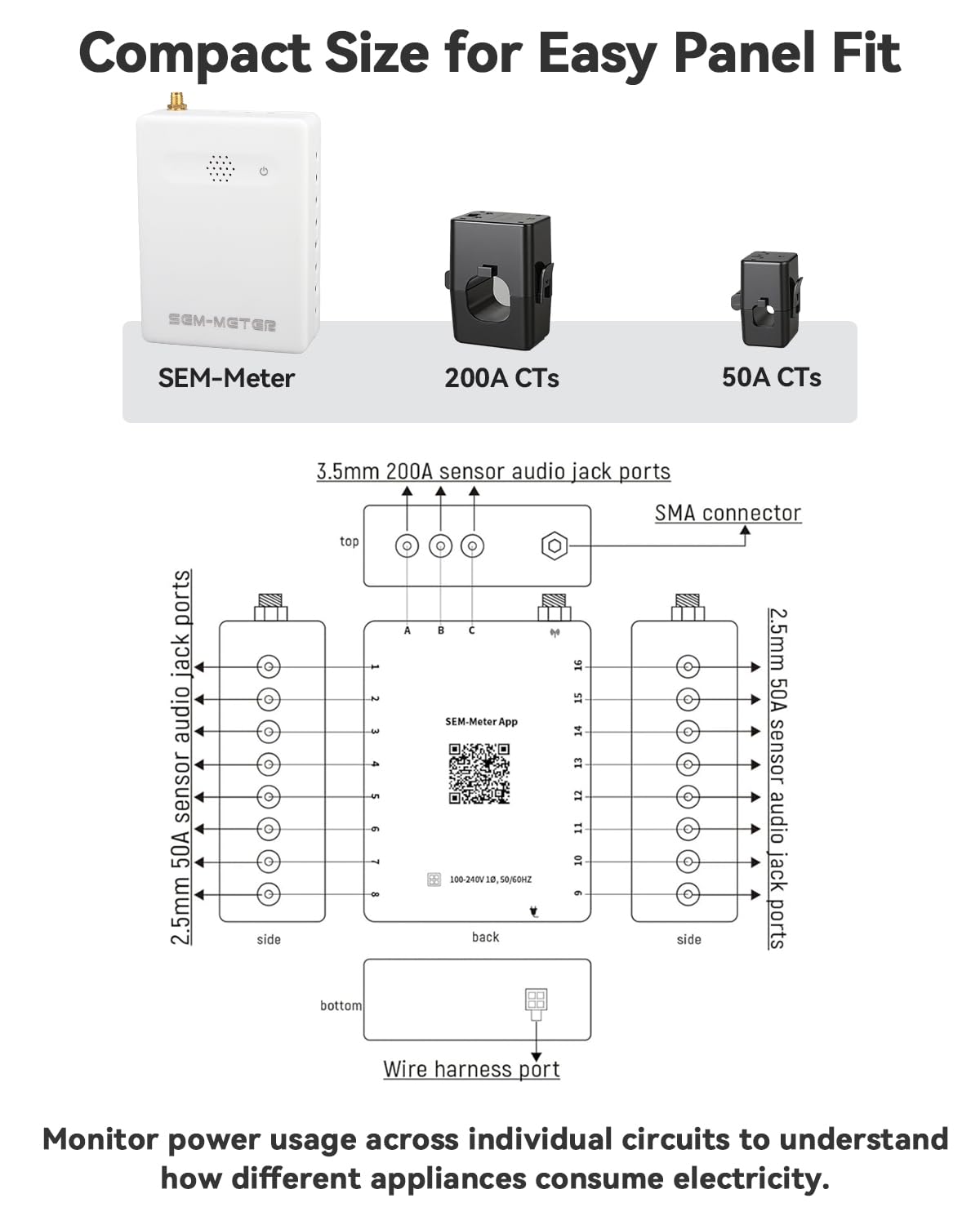 Fusion Energy solar net metering data display for solar tracking