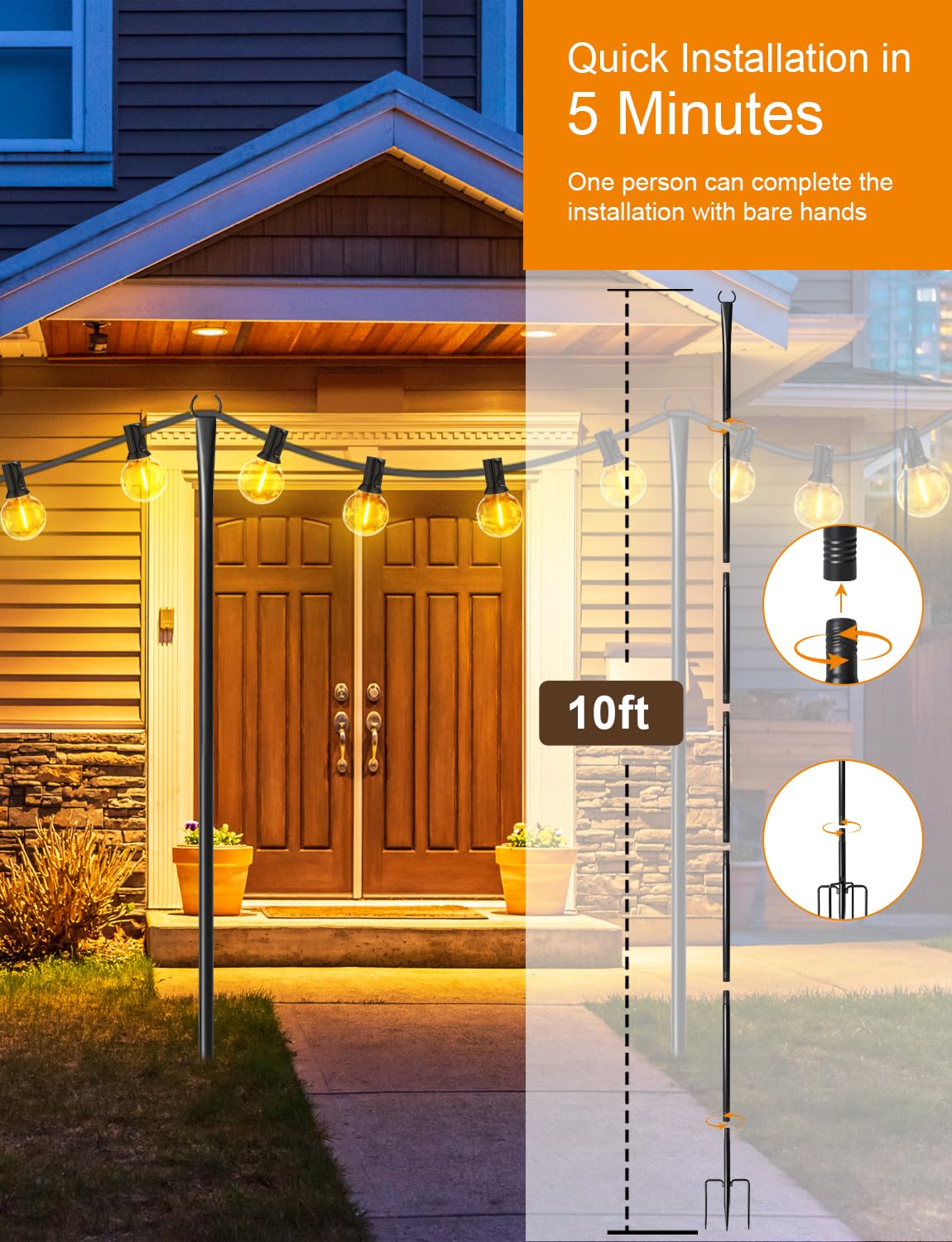 Fussion fence-mount clips and screws enable easy installation on fences