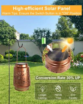 Fussion lantern with brighter LED beads for vivid garden illumination.