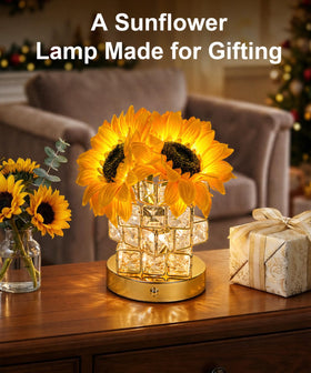 Fussion Sunflower Lamp ambient glow enhances evenings.