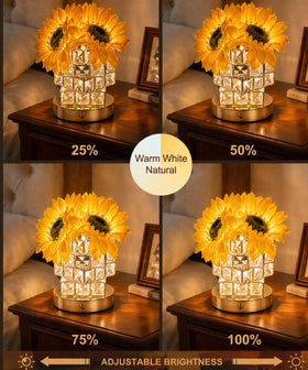 Fussion Sunflower Lamp offers warm natural and cool light options.