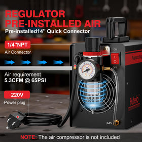 Futelo Plasma Cutter 55A 2T/4T function reduces operator fatigue