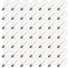 FUTIME 50-pack G40 LED bulbs ready for outdoor string lighting