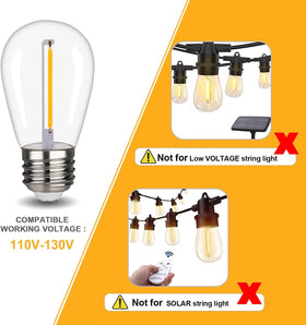 48-pack FUTIME S14 LED bulbs ideal for long-lasting outdoor lighting