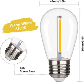 FUTIME S14 LED bulb in E26 base ready for easy installation