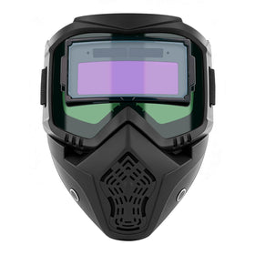 FUTRPOW auto-darkening welding mask with instant eye protection during bright arcs.