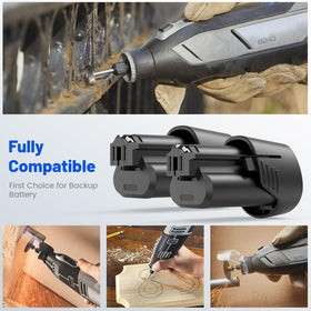 Futurebatt 12V battery ideal for Dremel 8240-8260 tasks and quick swaps