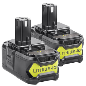 Futurebatt 18V 6.0Ah battery two-pack with long-life capacity for Ryobi tools