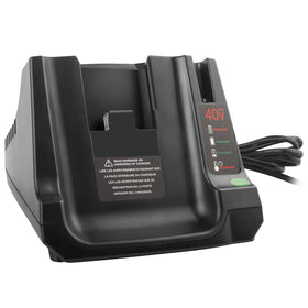 Futurebatt LCS40 charger front view with compact design for quick battery topping.