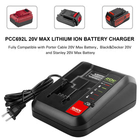 Futurebatt Quick Charger for Black+Decker 20V Max keeps Li-Ion batteries ready.
