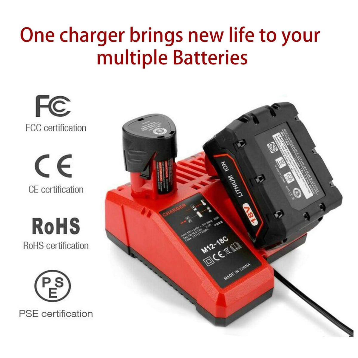 Futurebatt charger compatibility with MK12 and MK18 battery packs