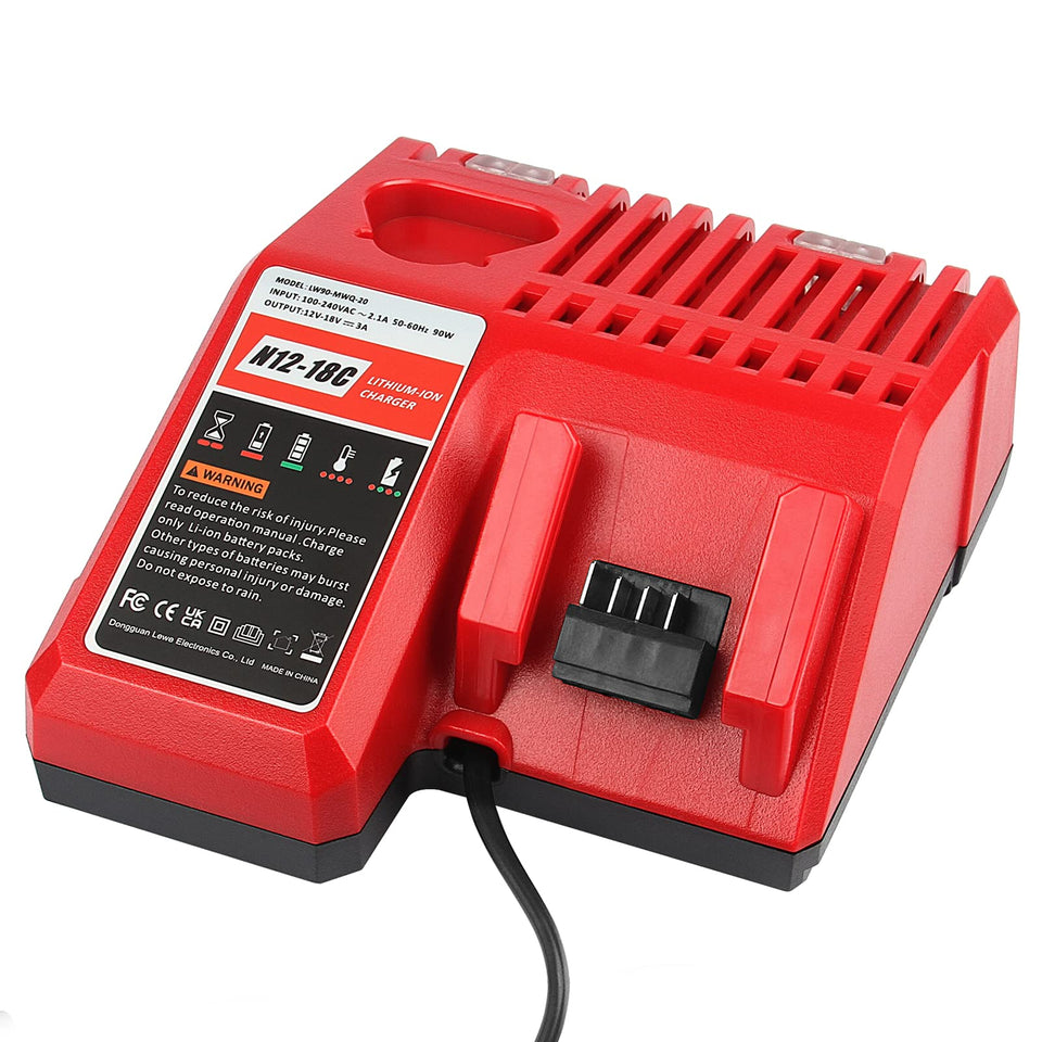 Futurebatt replacement charger MK12 MK18 front view for quick battery recharge