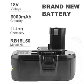 Futurebatt Ryobi ONE+ compatible battery for P102–P122 tools.