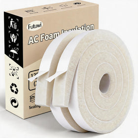 Futuwi foam tape close-up shows open-cell insulation and clean adhesive.