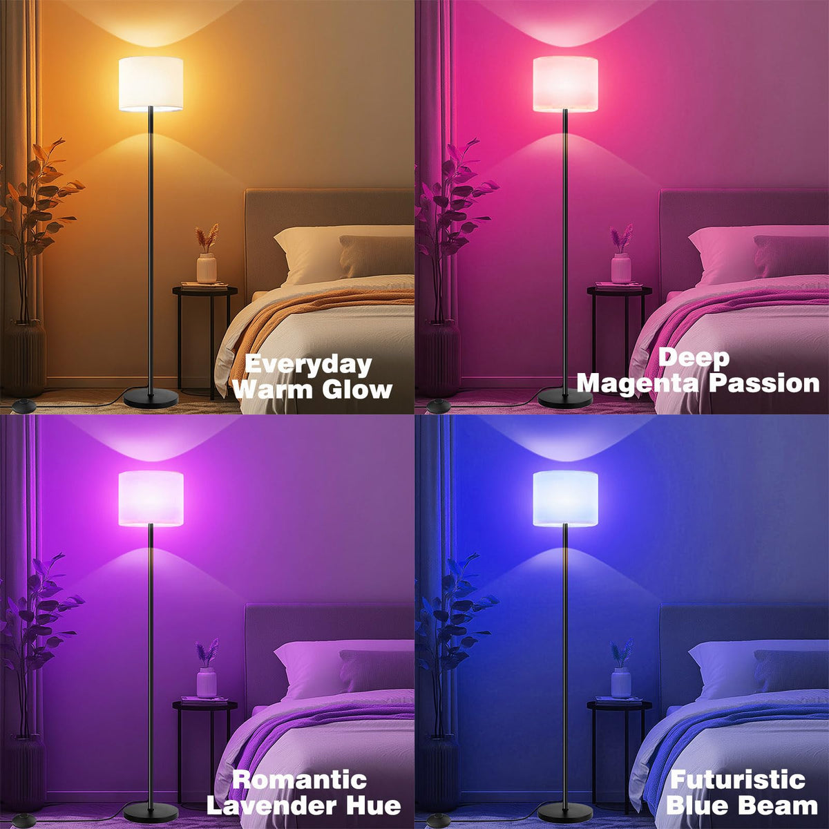 Fuvqeyes RGB colors mode highlights vibrant options for mood lighting