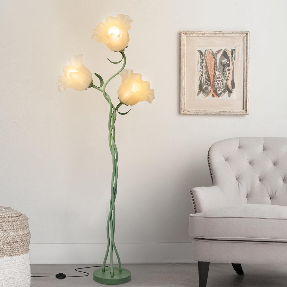 Fuzzbopn Flower Floor Lamp base provides stable support for living spaces.