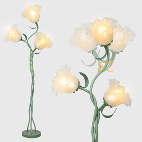 Fuzzbopn Flower Floor Lamp dimmable LED reduces energy use and sets mood.