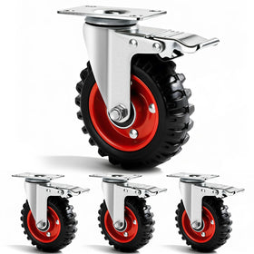 FVCLBZ 5-inch dual-lock caster wheels provide quiet, secure movement.
