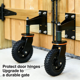 FVCLBZ adjustable-height bracket mounted on a gate wheel for versatile fitting