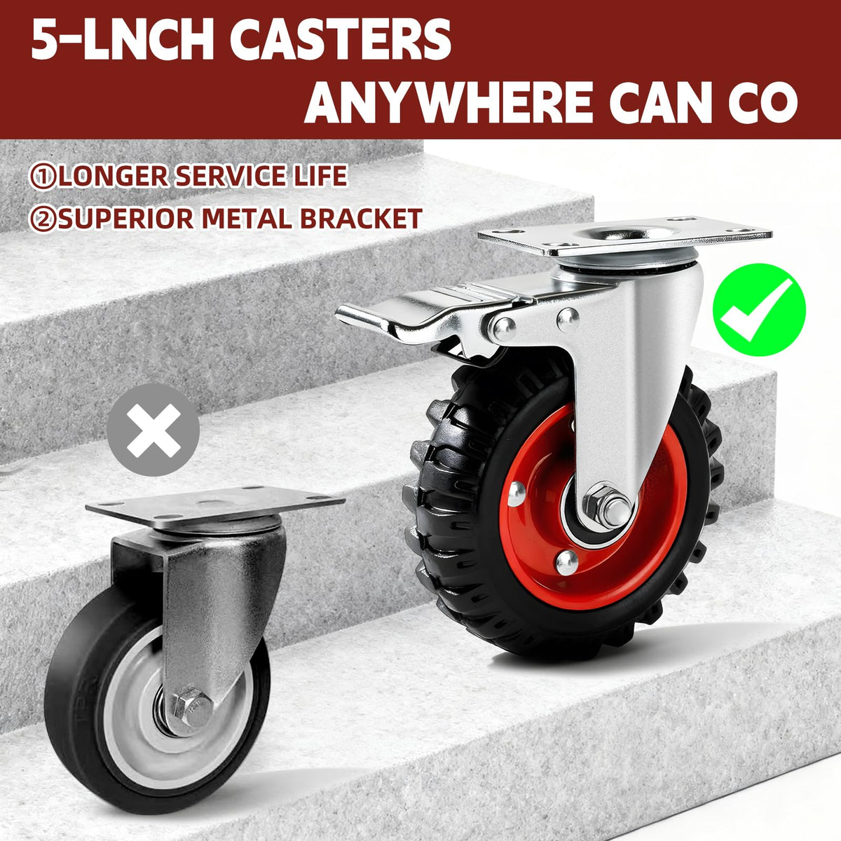 FVCLBZ versatile casters suit flight cases, cabinets, amps, and stands.