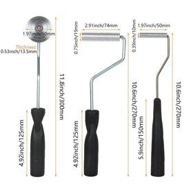 FVIEXE fiberglass roller 74x19mm targets thin laminates precisely