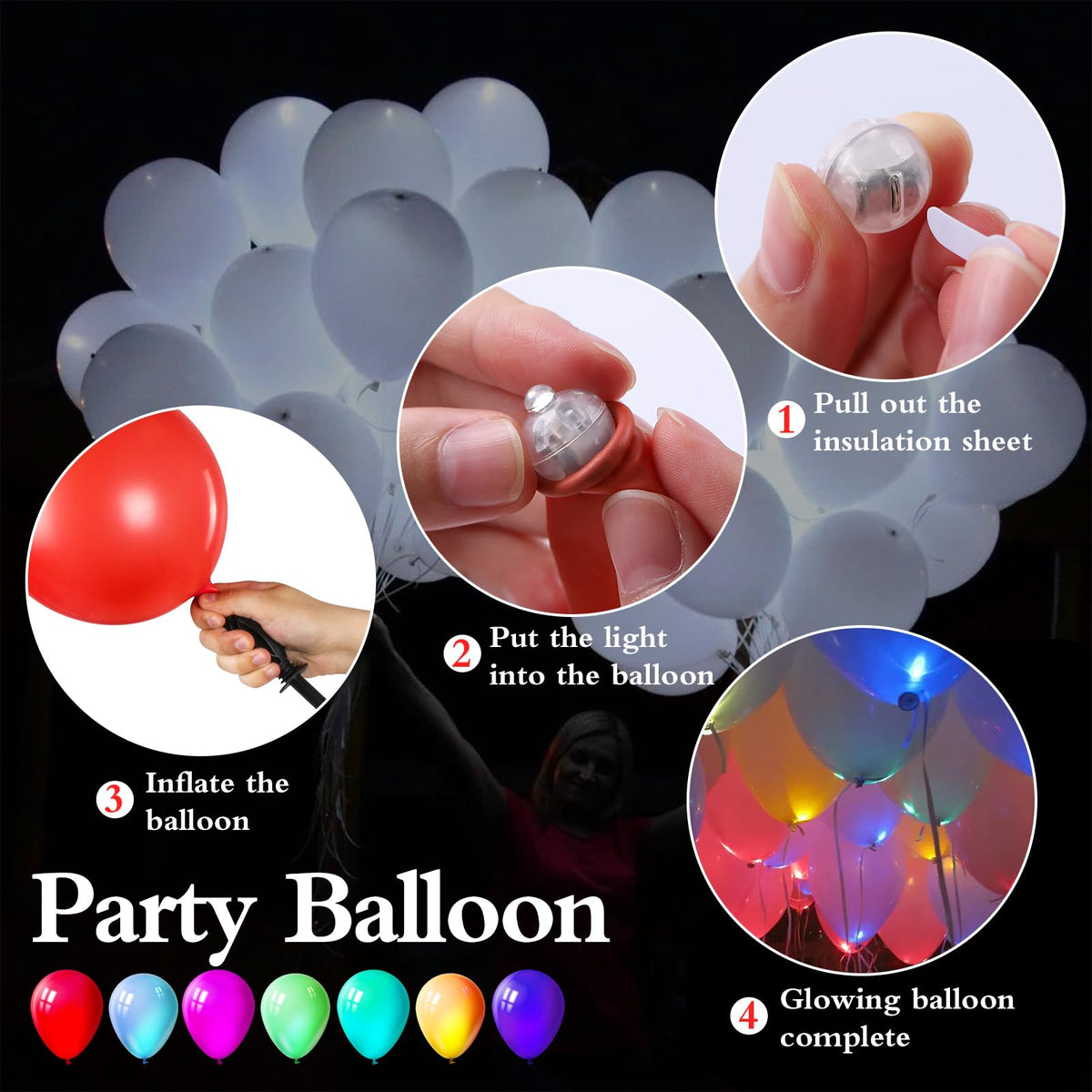 FWYWNL balloon light safe for indoor and outdoor use in events