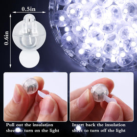 FWYWNL balloon light round LED globe in bright white for celebrations