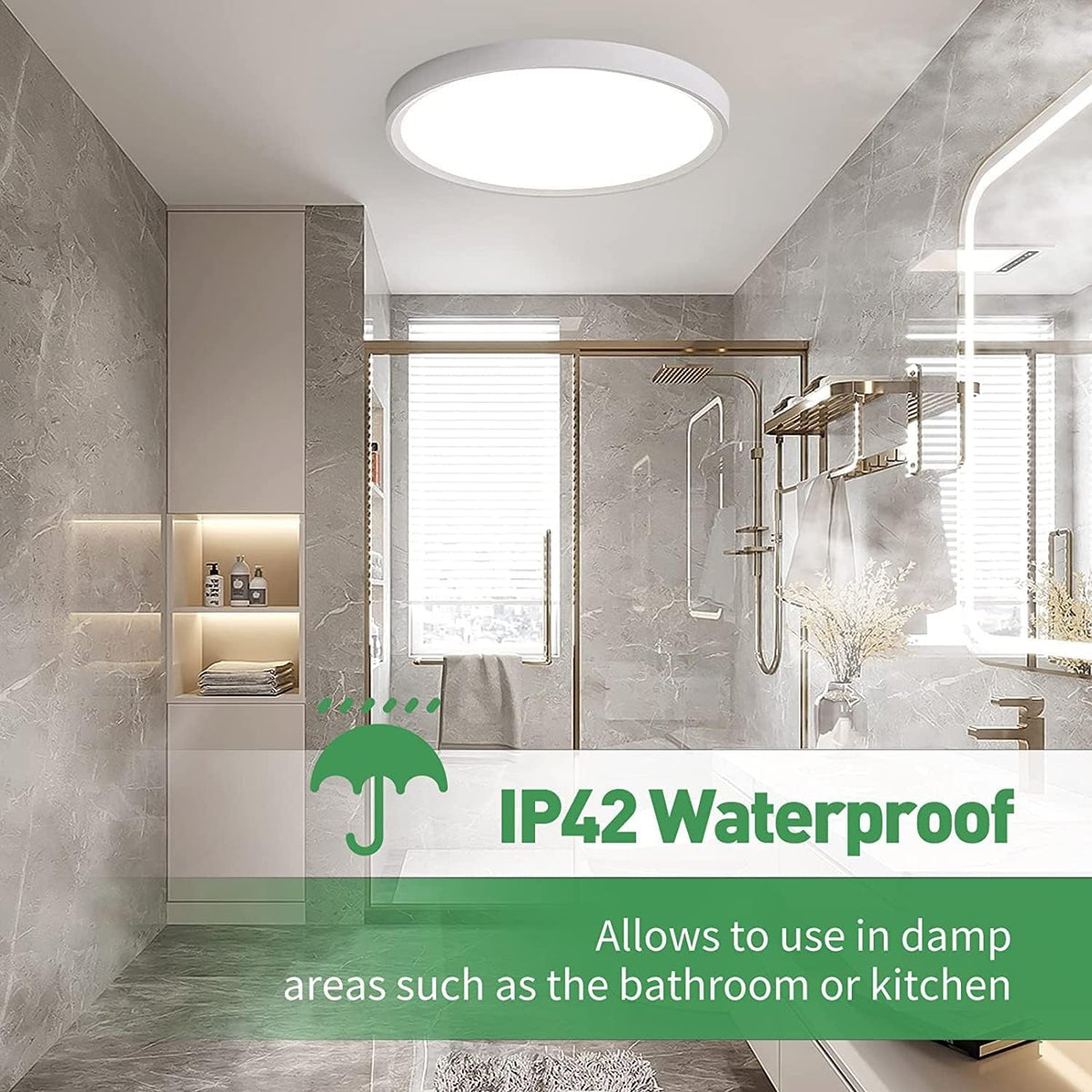 FY Wisdom Fly Lighting flush mount color-temperature switch enables 3000K-4000K-6000K moods.