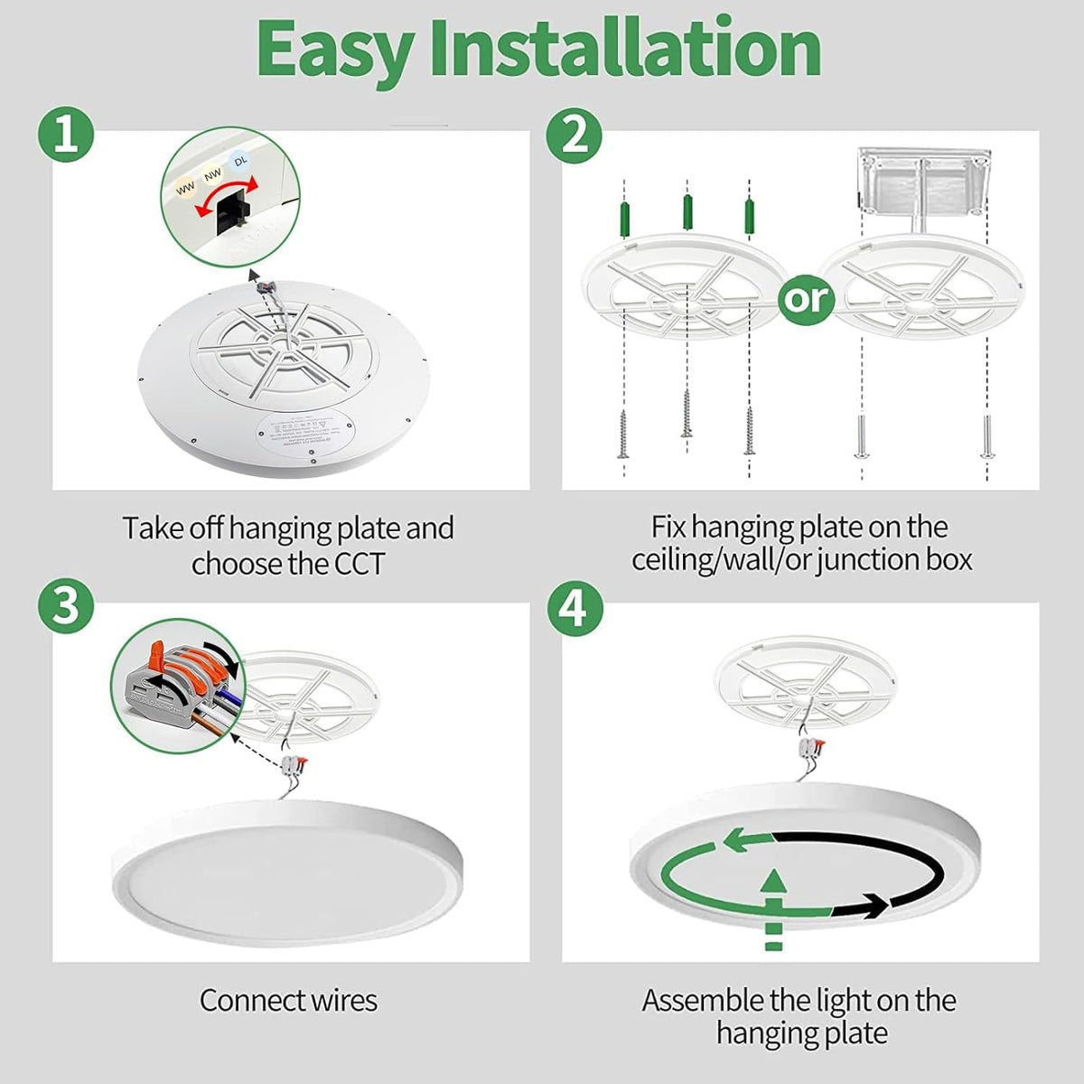 FY Wisdom Fly Lighting flush mount kitchen-hallway installation provides versatile, energy-efficient lighting.