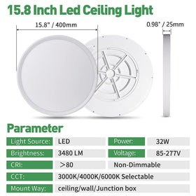 FY Wisdom Fly Lighting fixture with 3-CCT selectable temps: 3000K, 4000K, 6000K.