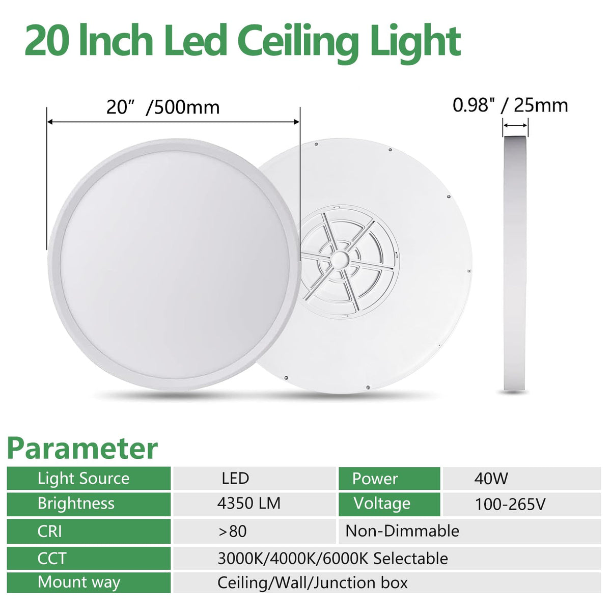 FY WISDOM FLY LIGHTING 3CT selectable option highlights customizable color temperature for different tasks.