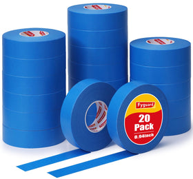 Fyguard 20-roll blue painter's tape for precise masking and clean lines.