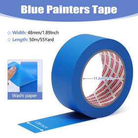 Fyguard 2 inch blue masking tape on smooth wrapped roll ideal for precise edges