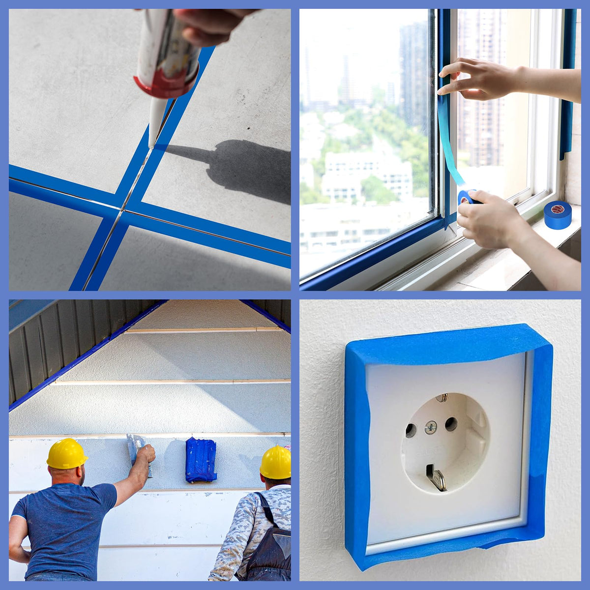 Fyguard blue painter tape ideal for edge treatment in art projects.