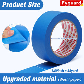 Fyguard blue painter's tape for easy, precise masking results.