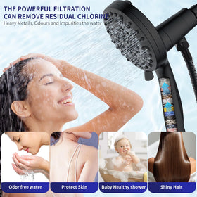Fyhib handheld shower with 60-inch hose for flexible reach