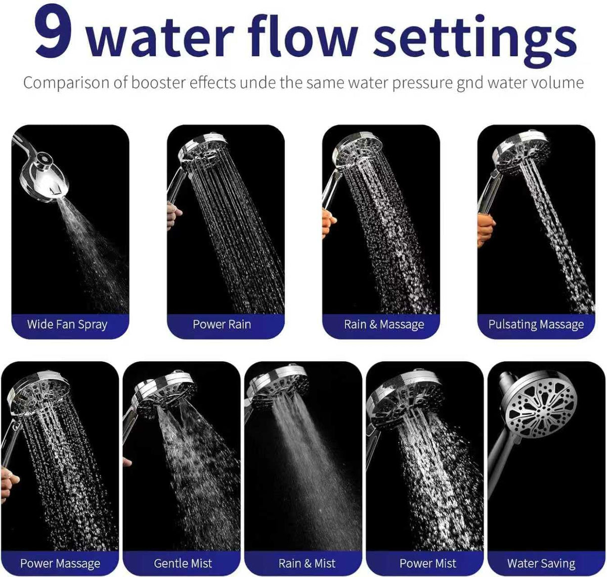 Fyhib magnetic connection shower head for quick swaps