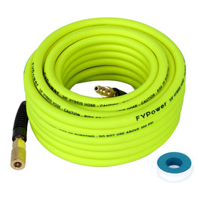 FYPower air hose 3/8-inch 50ft extended view for easy reach and control