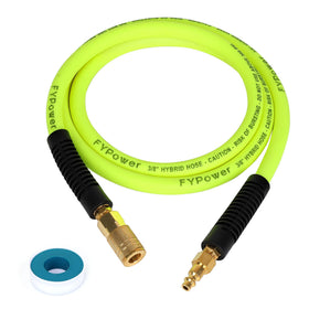 FYPower air hose with 3/8 inch connectors and a 6-foot reach for versatile setups.