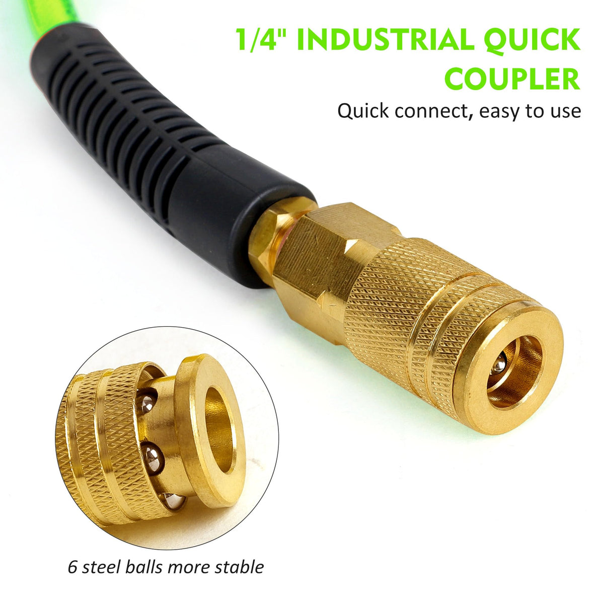 FYPower bend restrictors reduce joint wear for longer hose life.