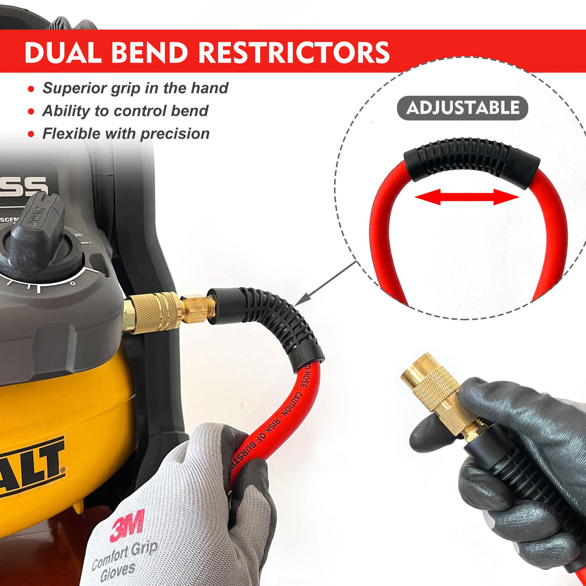 FYPower hose withstands wide temperatures, staying pliable from -40°F to 140°F.