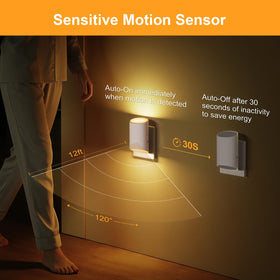 Fyrael night light brightness adjustment demonstrating 1–100 lumens