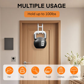 FYY heavy duty door hooks support up to 100 lb for towels and bags
