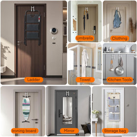 FYY door hooks fit interior doors up to 1 3/8 inches thick