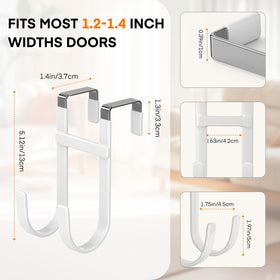 FYY soft rubber coated over the door hooks protect doors and prevent slipping