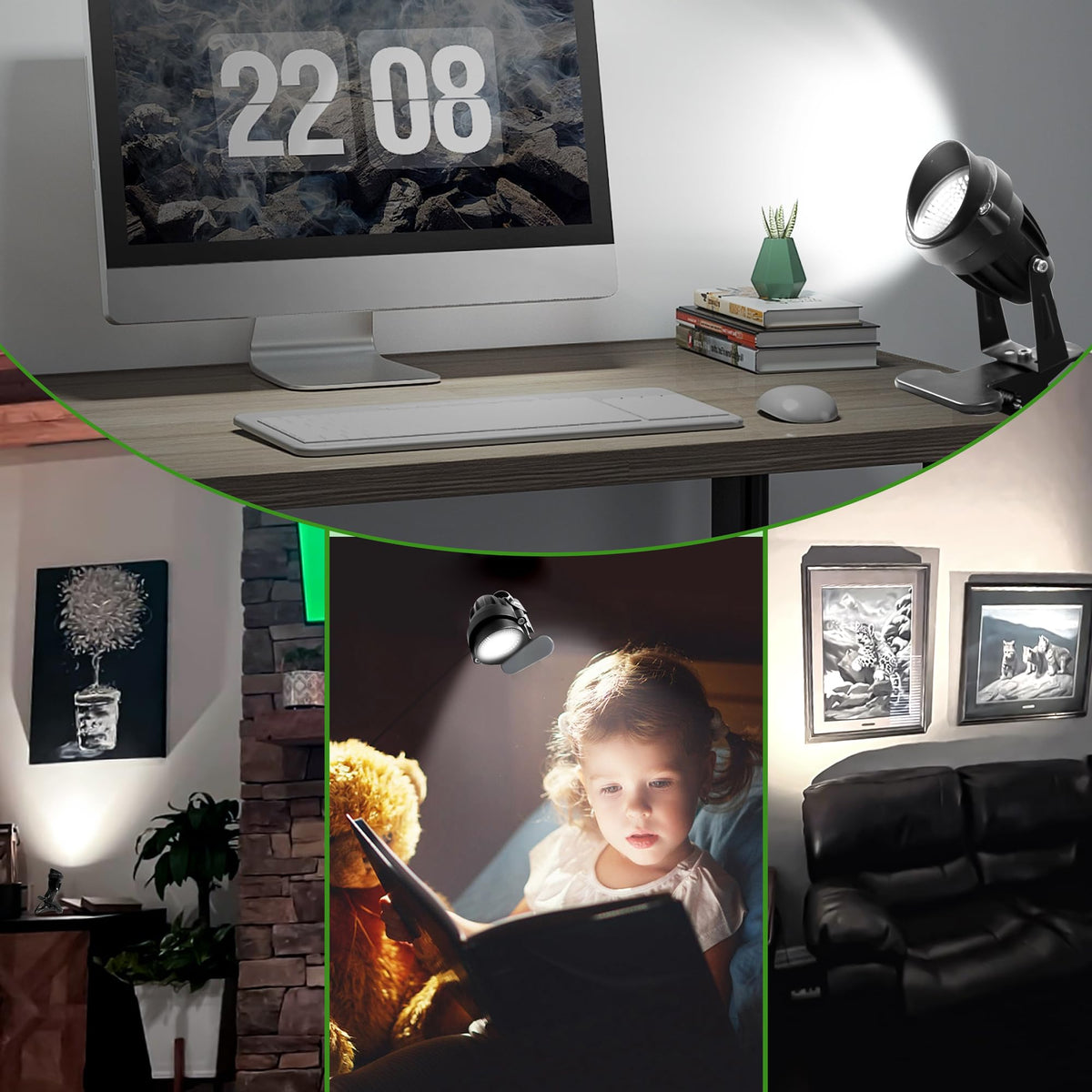 FZWLE 2-pack lights illuminate artwork with true color and crisp detail.